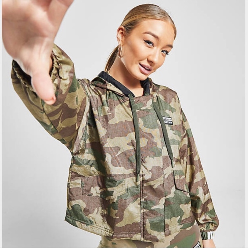Adidas Camo Windbreaker Jacket Women’s